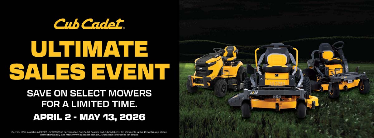 Cub Cadet Ultimate Sales Event banner